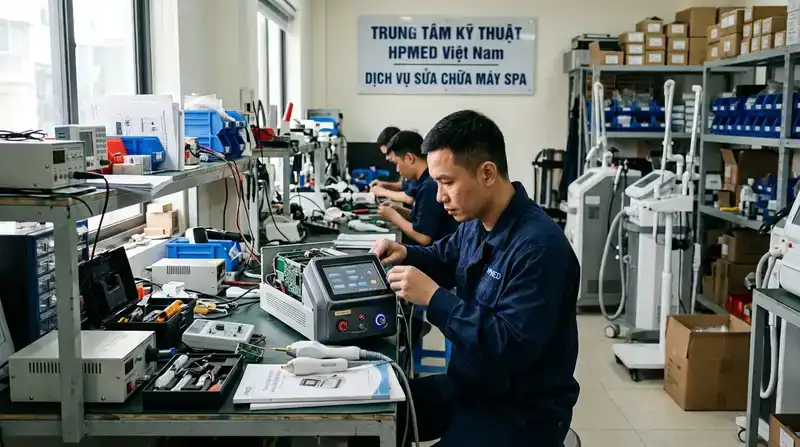Sửa máy spa Hà Nội uy tín: Xử lý nhanh, linh kiện chính hãng 3 Dịch vụ sửa máy spa Hà Nội chuyên nghiệp tại HPMED Việt Nam