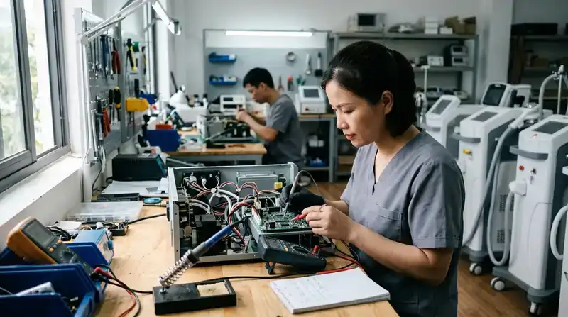 Sửa máy spa Sơn La: Dịch vụ uy tín, chuyên nghiệp – HPMED 3 Quy trình sửa chữa máy spa chuẩn chuyên gia tại HPMED