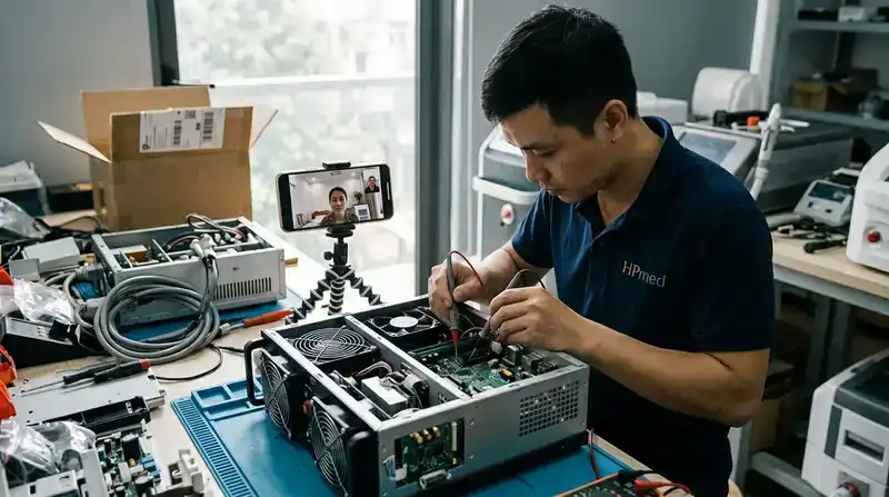 Dịch vụ sửa máy spa Hà Giang uy tín, chuyên nghiệp - HPmed 3 Quy trình sửa chữa máy spa chuẩn chuyên gia tại HPmed cho khách hàng Hà Giang