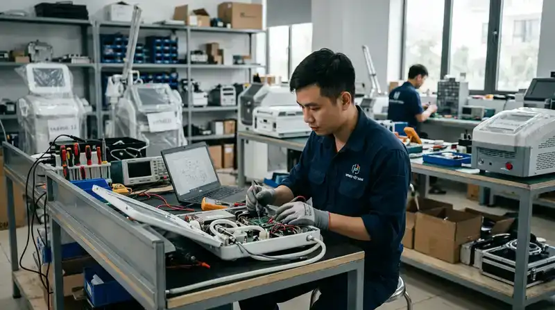 Quy trình sửa chữa máy spa chuyên nghiệp tại HPMED Việt Nam