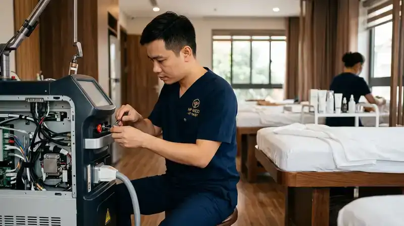 Sửa máy spa Nam Định Uy Tín: Chuyên Gia Kỹ Thuật HP Med 3 Review năng lực sửa máy spa Nam Định của HP Med