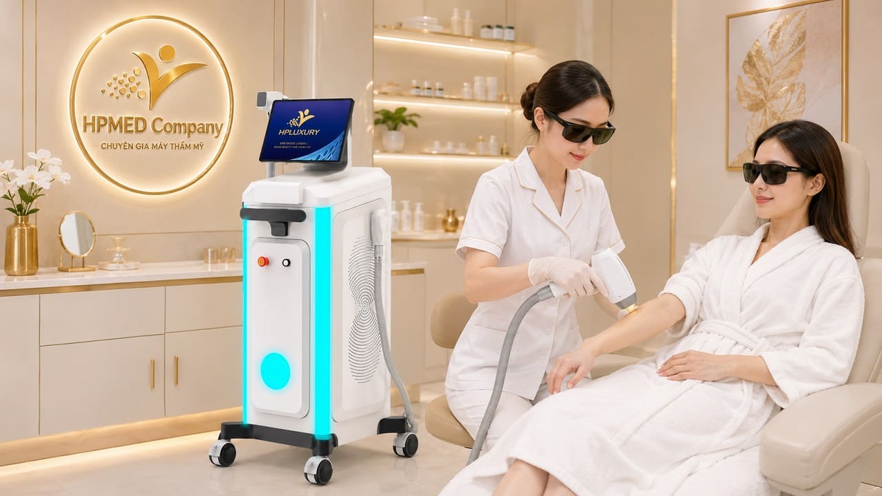 Máy triệt lông diode laser 808nm chính hãng công nghệ máy diode laser cao cấp tại HPMED