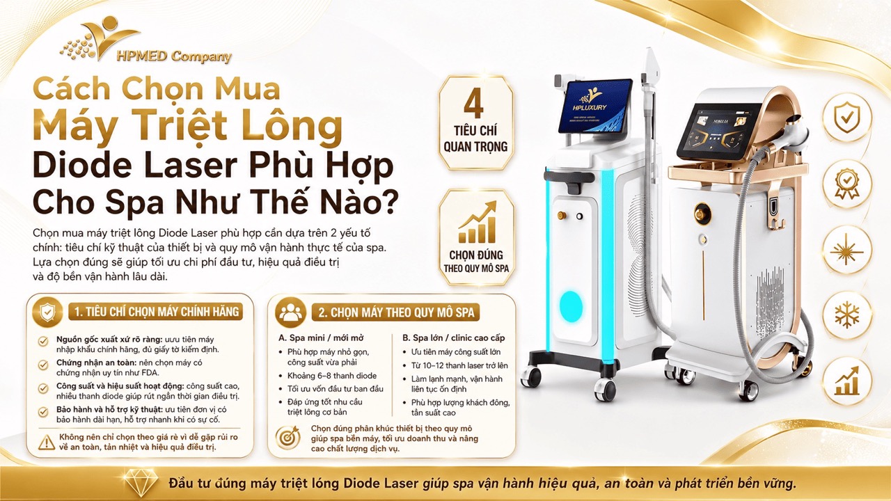 Cách Chọn Mua Máy Triệt Lông Diode Laser Phù Hợp Cho Spa Như Thế Nào?