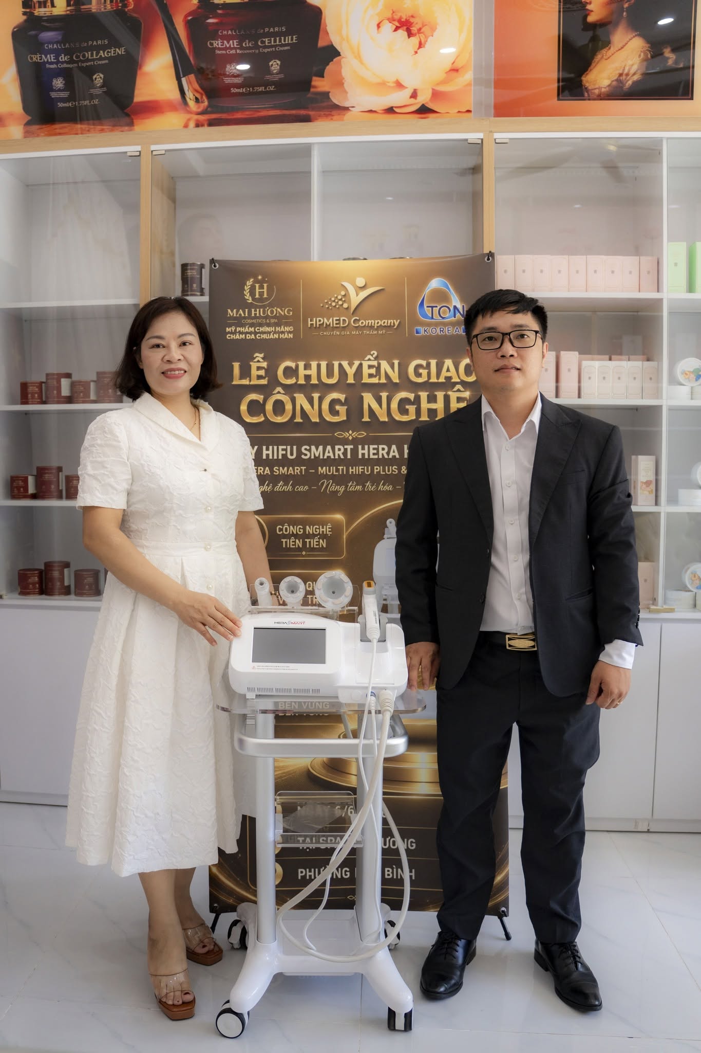 HPMED CHUYỂN GIAO MÁY HIFU HERA SMART UP CHÍNH HÃNG HÀN QUỐC CHO SPA MAI HƯƠNG – TP HÒA BÌNH