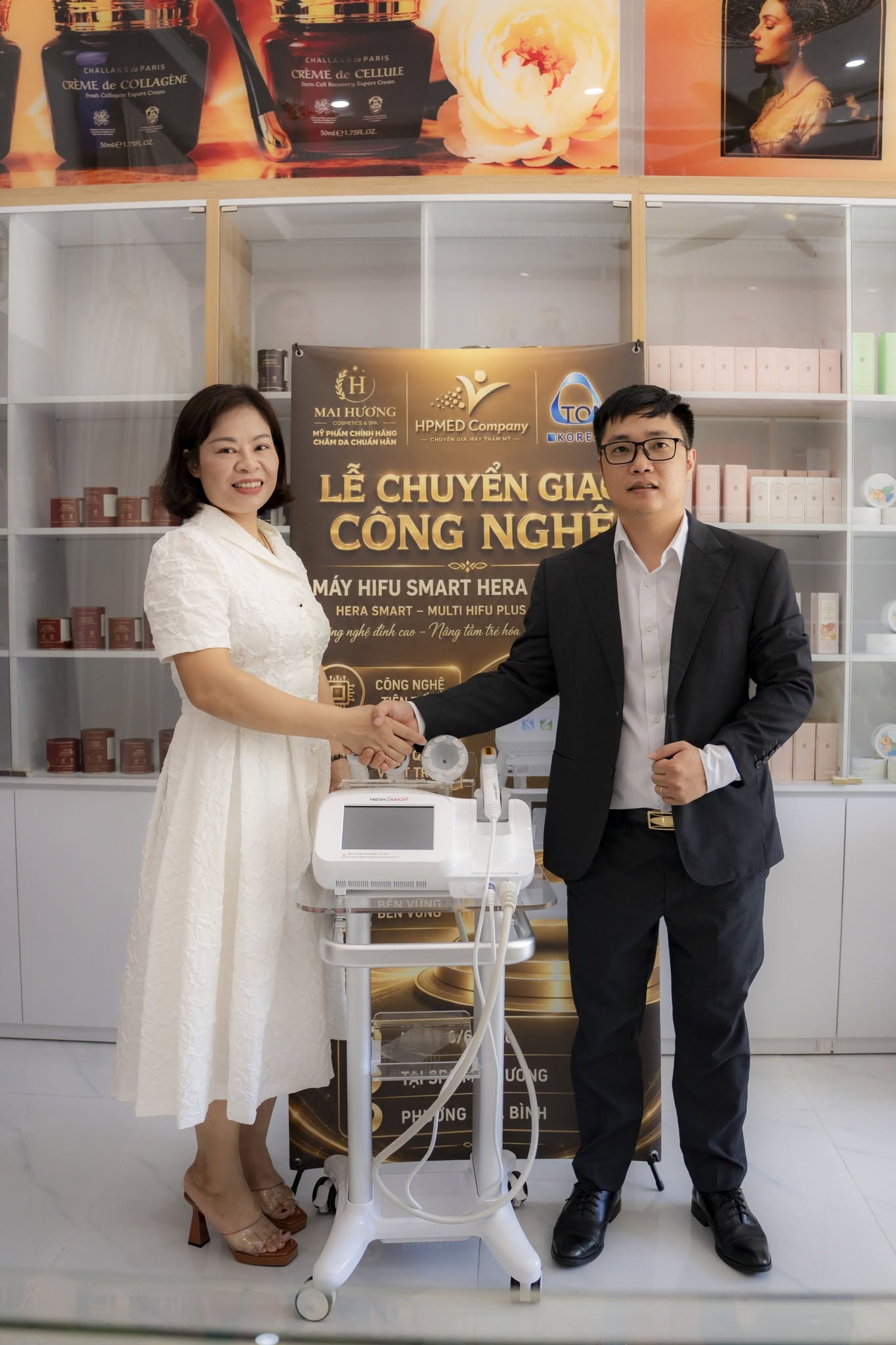 HPMED CHUYỂN GIAO MÁY HIFU HERA SMART UP CHÍNH HÃNG HÀN QUỐC CHO SPA MAI HƯƠNG – TP HÒA BÌNH