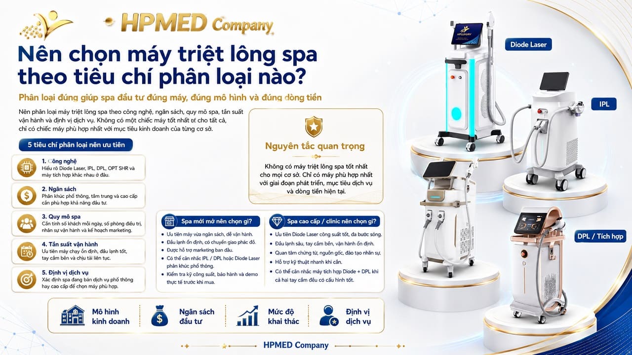 Nên chọn máy triệt lông spa theo tiêu chí phân loại nào?