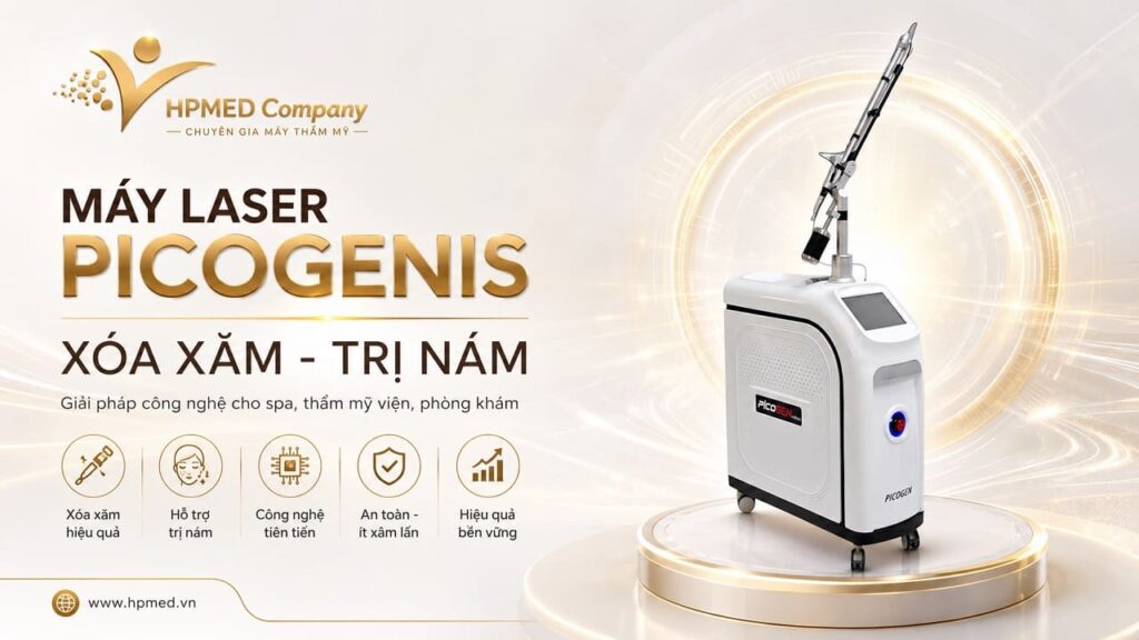 Mẫu máy laser picogenis xóa xăm trị nám chính ngạch chuẩn y khoa tại HPMED