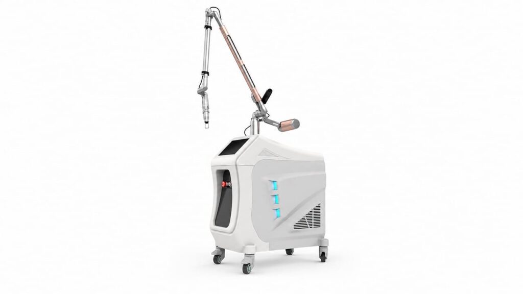 Mẫu máy laser trục khuỷu xóa xăm trị nám chính ngạch chuẩn y khoa tại HPMED