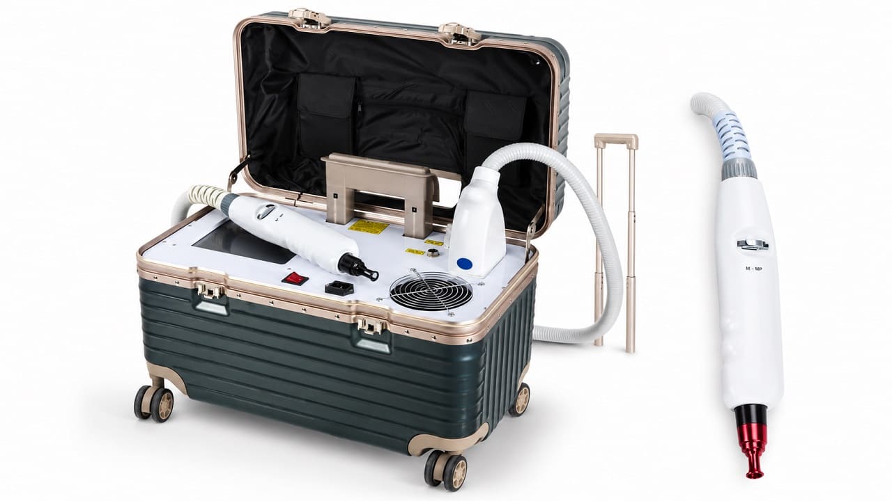 Mẫu máy laser vali mini xóa xăm trị nám chính ngạch chuẩn y khoa tại HPMED