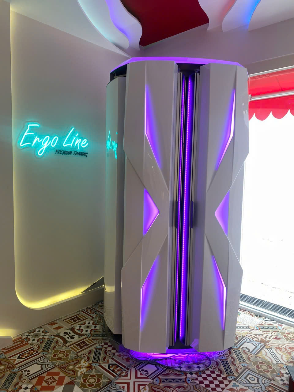 Mẫu máy tanning đứng sunrise 7200 leds máy tắm nâu chính ngạch tại HPMED