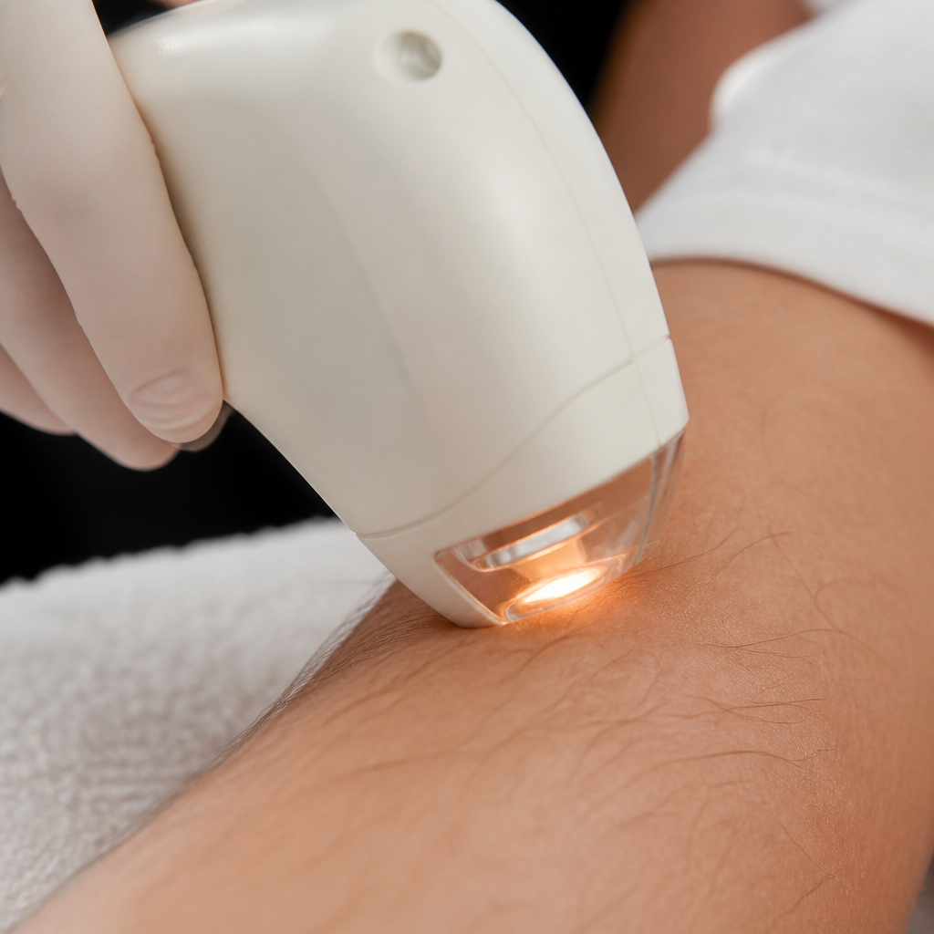 Khách hàng trải nghiệm liệu trình triệt lông bằng Diode Laser
