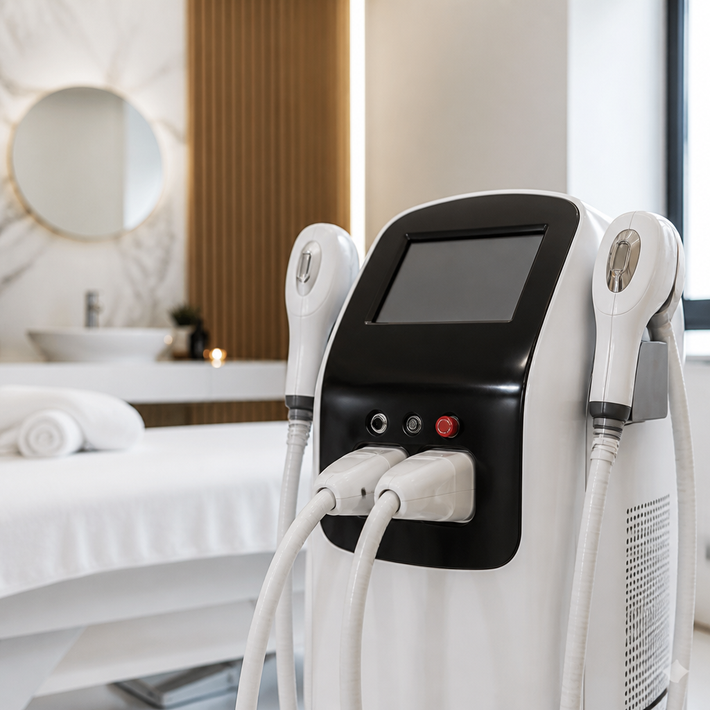 so sánh công nghệ triệt lông 2026 - minh họa tổng quan về máy triệt lông trong spa