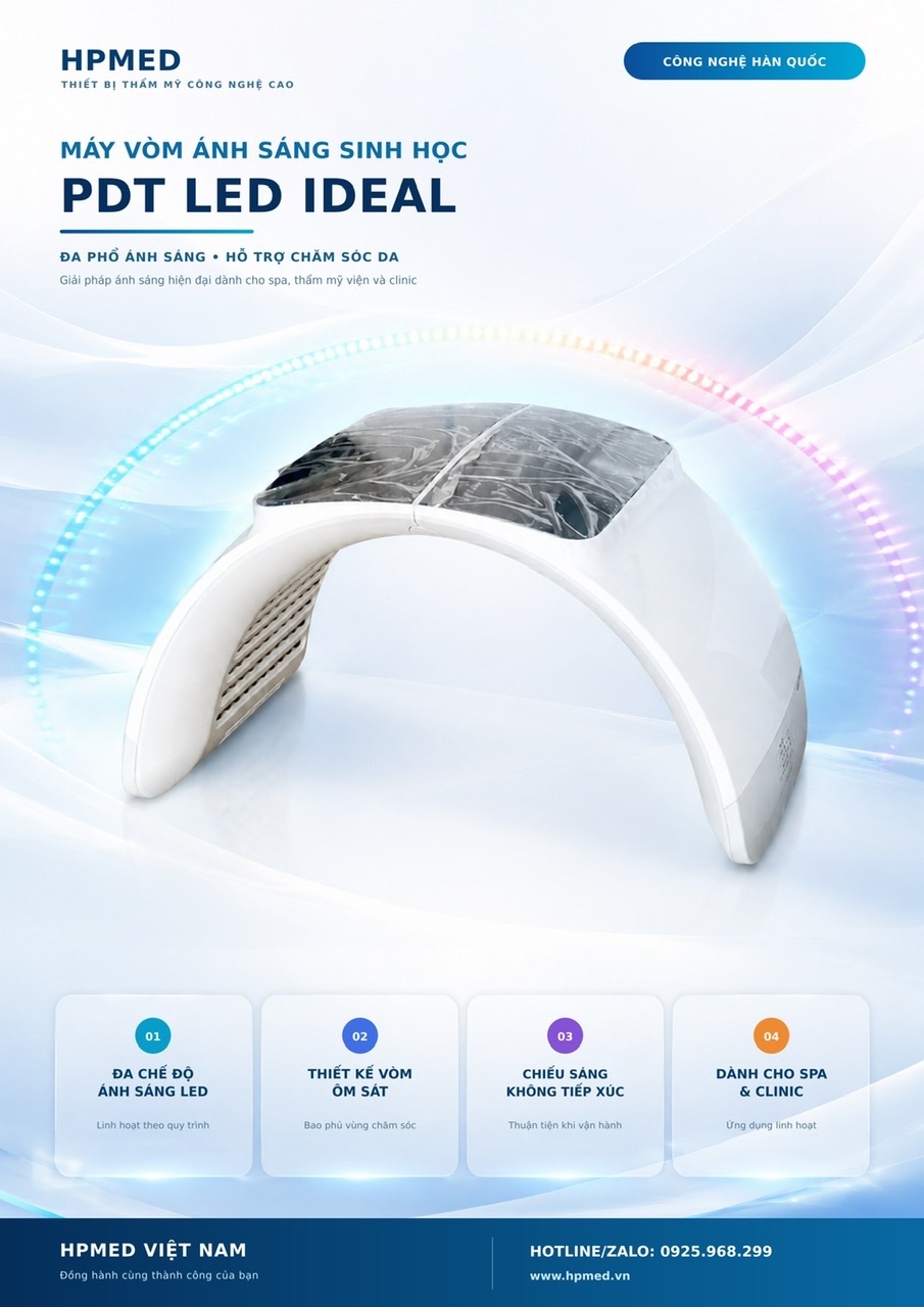 Máy Vòm Ánh Sang Sinh Học PDT LED IDEAL Hàn Quốc