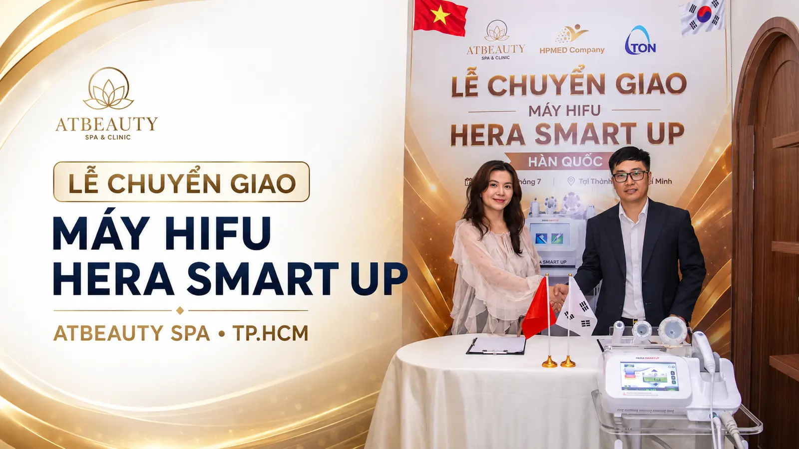 HPMED chuyển giao HIFU Hera Smart Up tại ATBEAUTY Spa và Clinic
