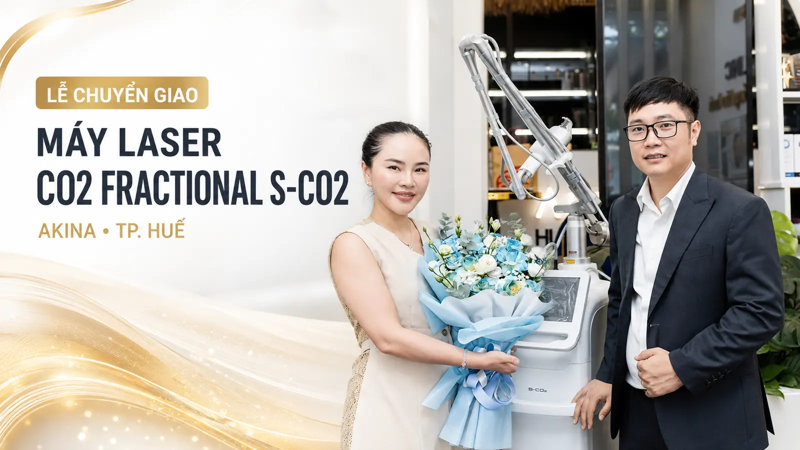 HPMED chuyển giao máy Laser CO2 Fractional S-CO2 tại Phòng khám Da liễu AKINA Huế