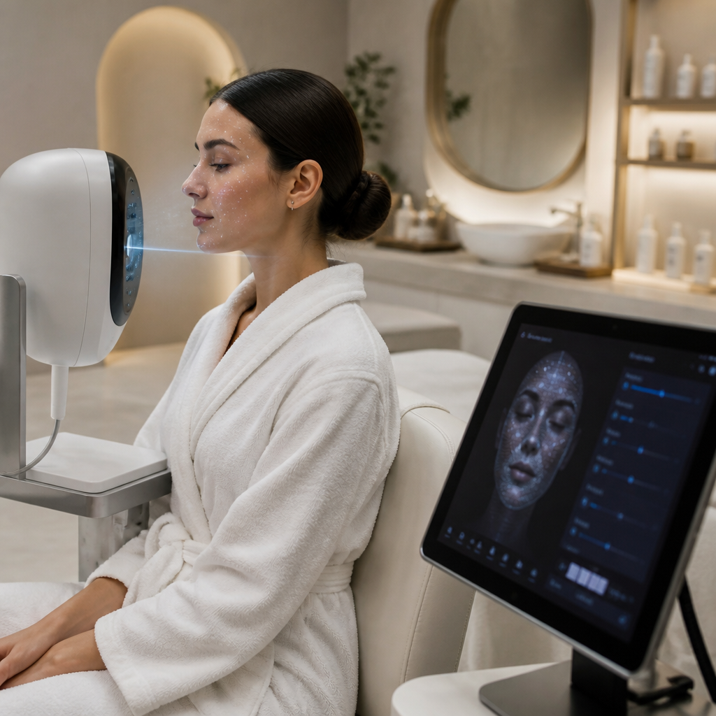 Minh họa công nghệ AI cá nhân hóa spa 2026 với giao diện thông minh