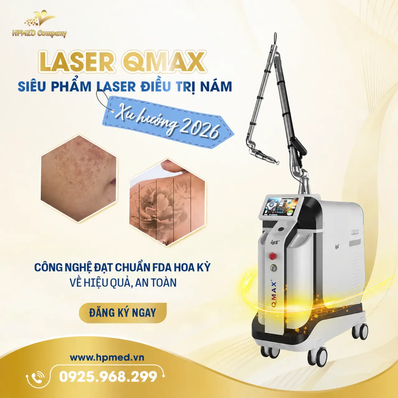 Máy Laser QMAX xu hướng 2026 tại HPMED, hotline 0925.968.299