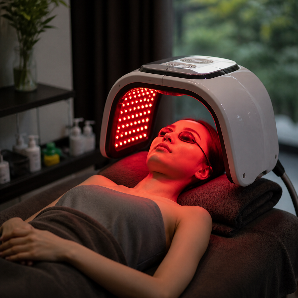 Hình ảnh một máy ánh sáng sinh học dạng bảng đèn LED đa năng chuyên dụng cho spa