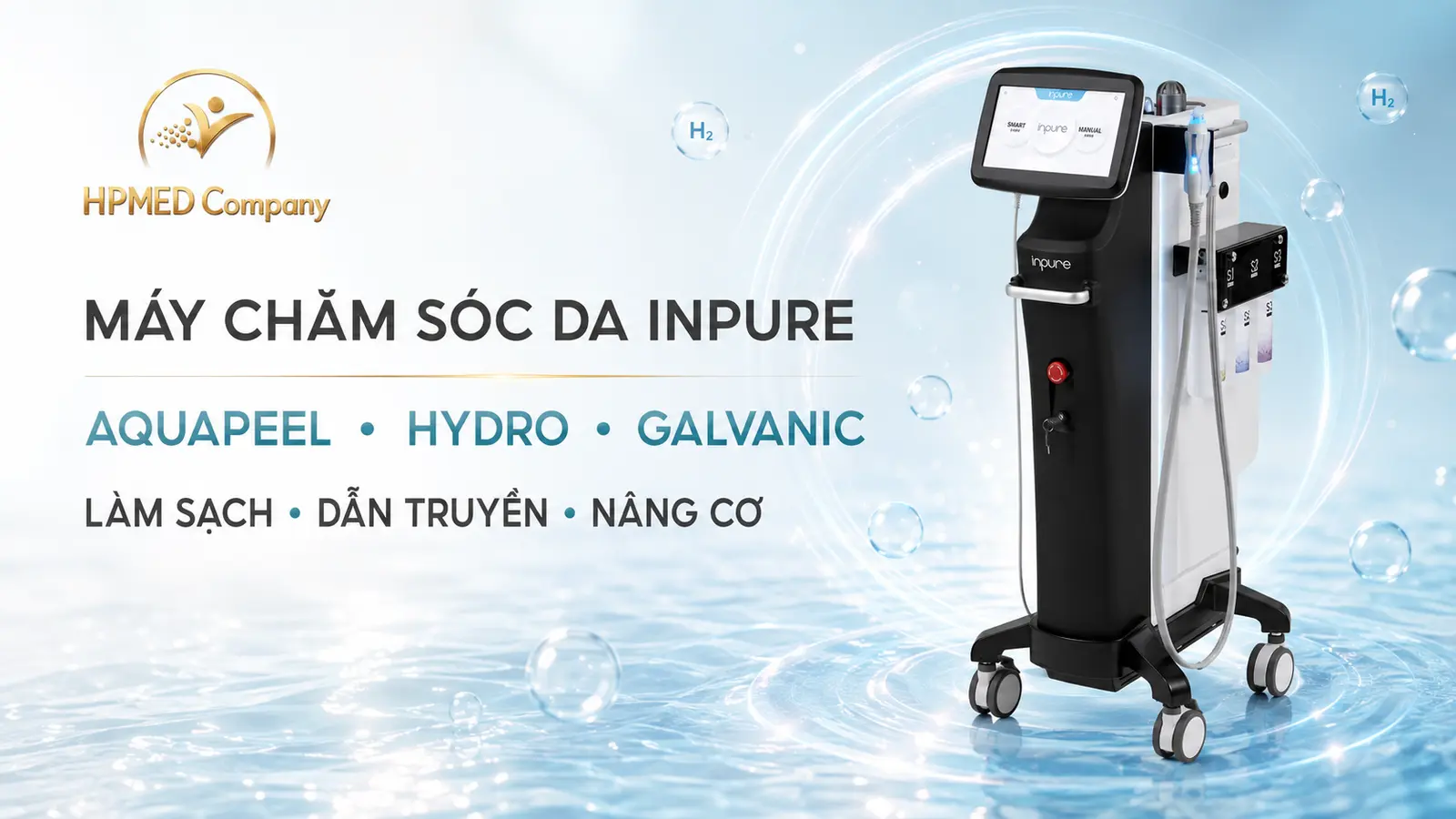 Máy chăm sóc da Inpure AquaPeel Hydro Galvanic tại HPMED Việt Nam