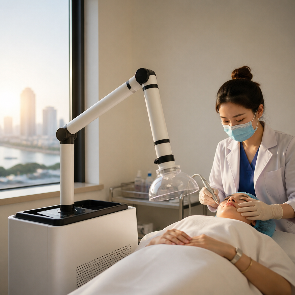 Máy hút khói CO2 laser chuyên dụng trong phòng phẫu thuật thẩm mỹ
