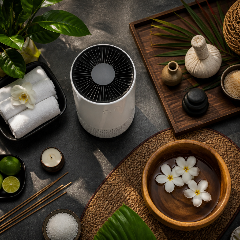 Sơ đồ nguyên lý hoạt động của hệ thống lọc khí trong spa