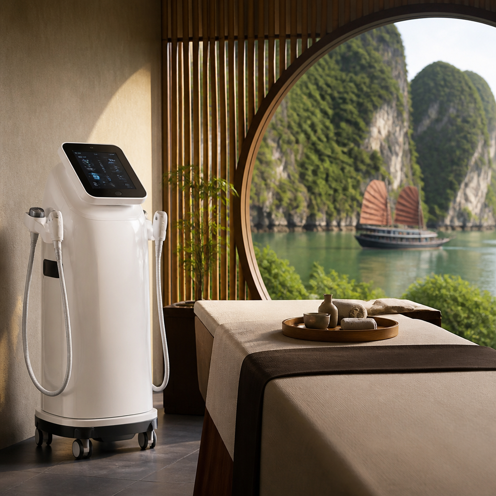 Hướng Dẫn Toàn Diện Quy Trình Trị Mụn và Kiểm Soát Dầu Với Laser 1450nm 5 Trang thiết bị spa, máy thẩm mỹ công nghệ cao tại một trung tâm uy tín