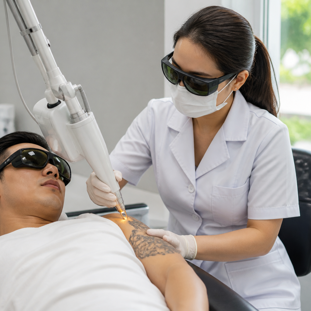 Quy trình xóa xăm bằng công nghệ laser