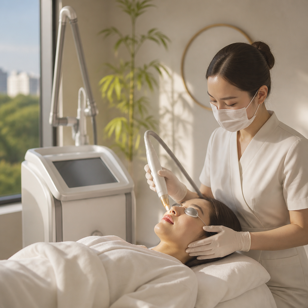 Laser Q-Switched Nd YAG: Cập Nhật Xu Hướng Mới Trong Điều Trị Nám và Xóa Xăm 3 Chuyên gia thực hiện điều trị nám da bằng công nghệ laser