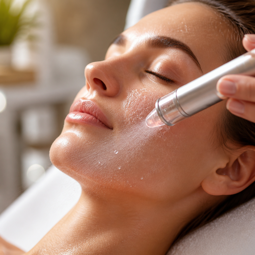Phác Đồ Điều Trị Da Nhiễm Corticoid Toàn Diện 2026: Ứng Dụng Công Nghệ Thiết Bị Spa Cao Cấp 2 Thải độc da nhiễm corticoid bằng công nghệ Oxy Jet