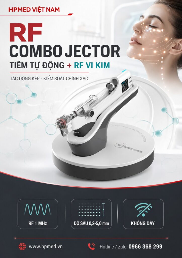 Máy RF Combo Jector BOMTECH Hàn Quốc tích hợp RF vi kim 1 MHz và tiêm tự động tại HPMED