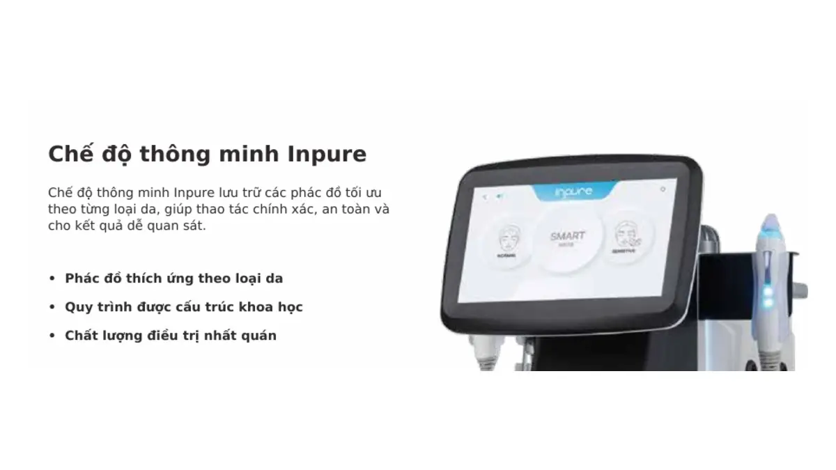 Chế độ Smart Mode của máy chăm sóc da Inpure