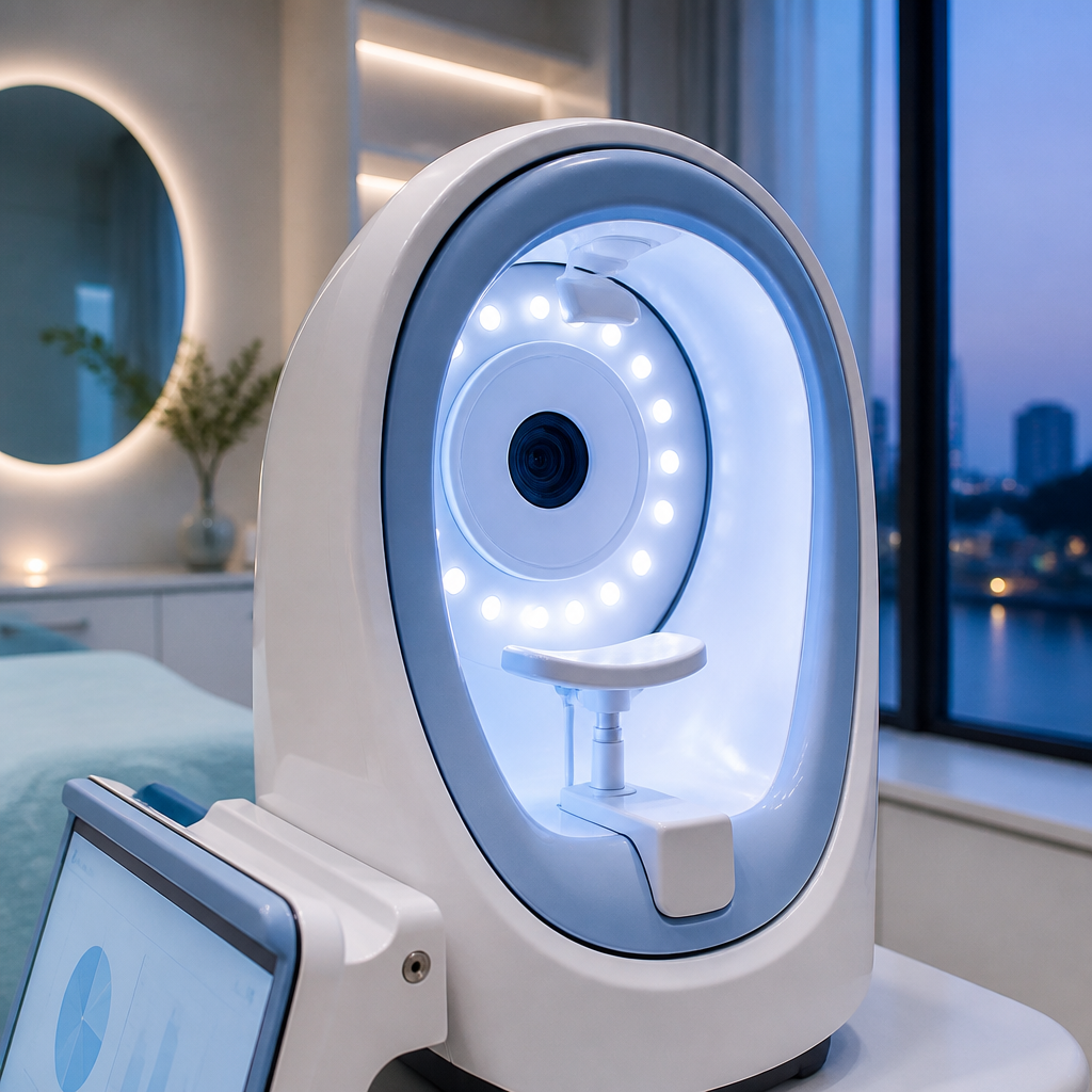 Thiết bị phân tích da chuyên sâu trong spa giúp xác định loại nám