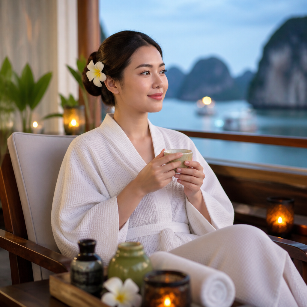 Khách hàng được chăm sóc sau liệu trình trị nám tại spa
