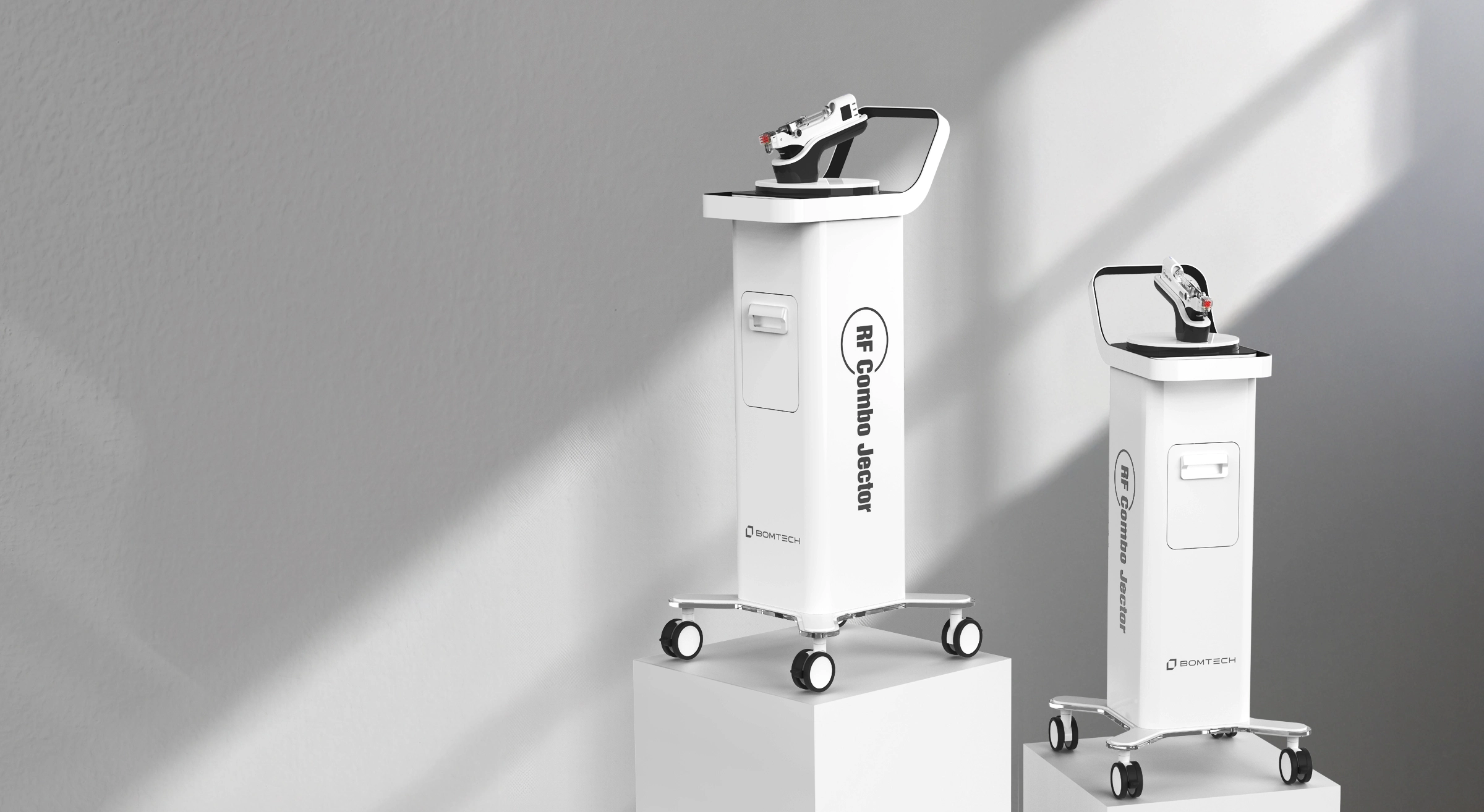 Thiết bị RF Combo Jector Bomtech và các thành phần trong ảnh sản phẩm gốc