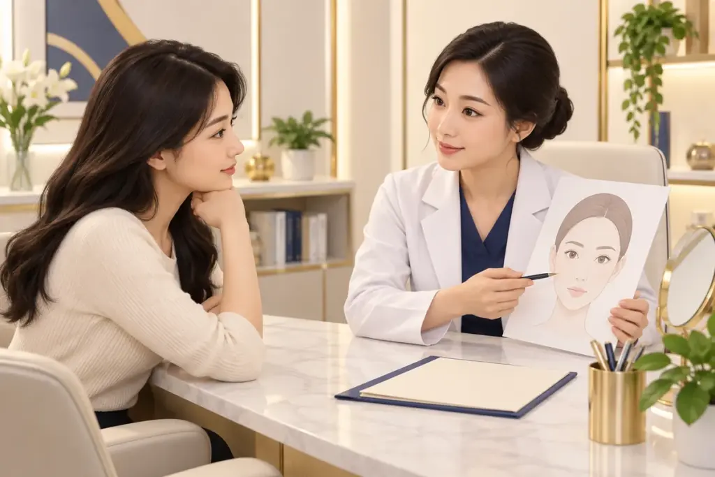 Bớt Hori và bớt Ota: Phân biệt và những điều cần hỏi bác sĩ 6 Minh họa trao đổi với bác sĩ về tình trạng sắc tố trên mặt