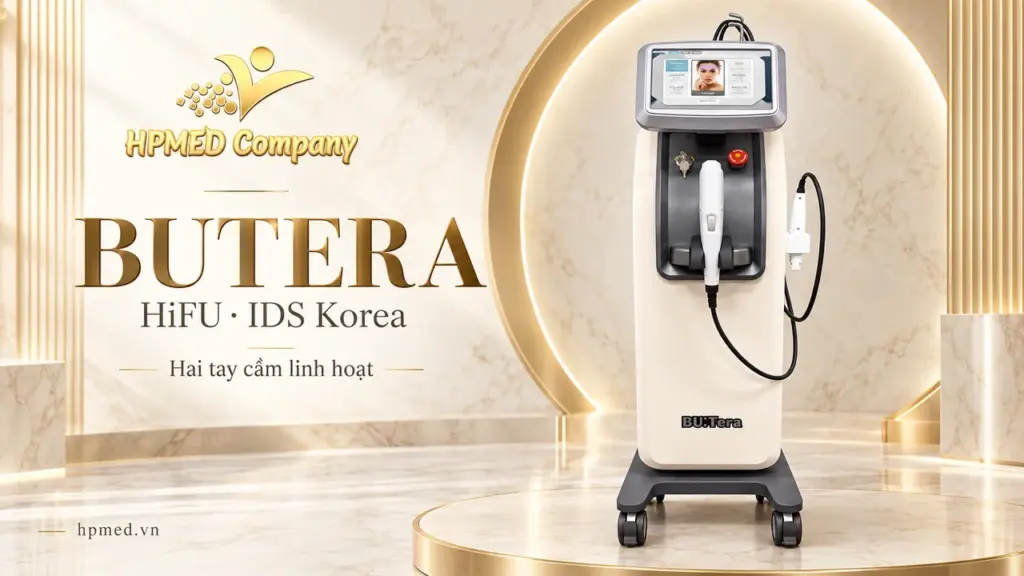 Máy HiFU BUTERA IDS với tay cầm tiêu chuẩn và tay cầm dạng bút