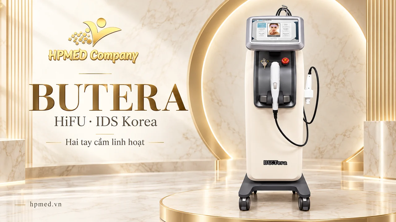 Máy HiFU BUTERA IDS với tay cầm tiêu chuẩn và tay cầm dạng bút