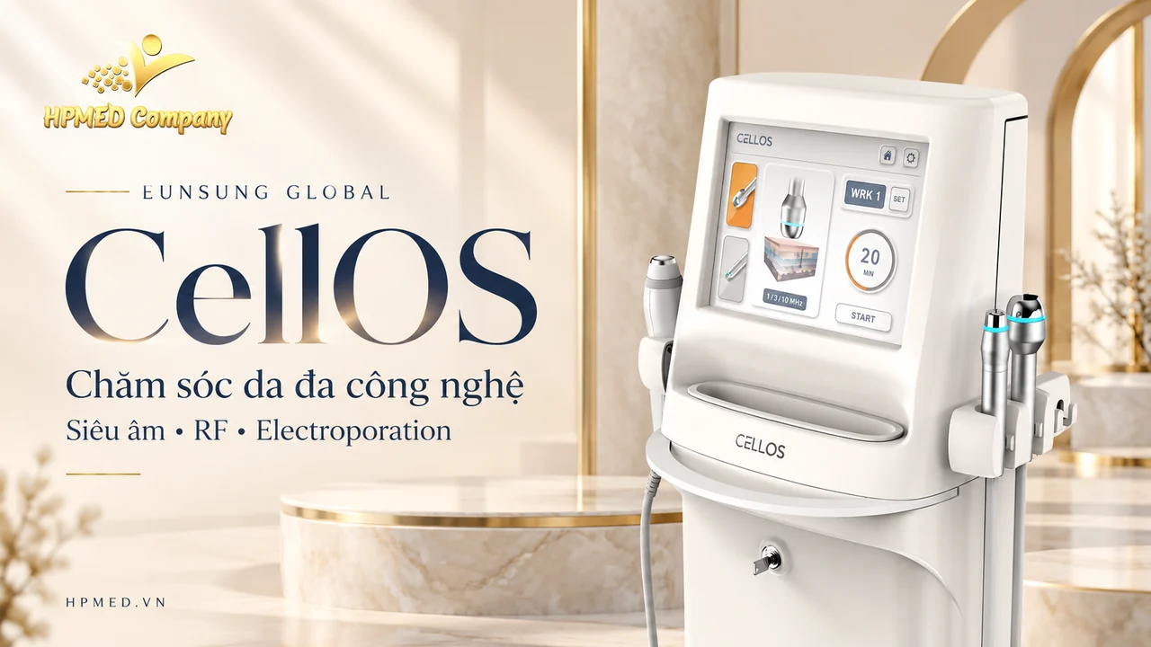Máy chăm sóc da CellOS Eunsung tích hợp siêu âm, RF và electroporation