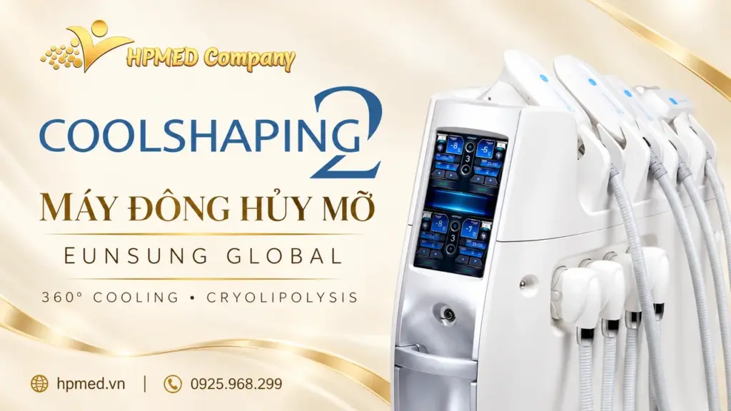 Coolshaping2: đông hủy mỡ 360°, vận hành 4 tay cầm 2 Máy đông hủy mỡ Coolshaping2 Eunsung với bốn tay cầm
