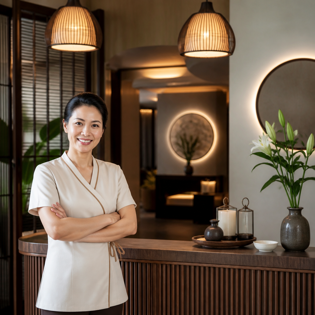 Khóa Học Spa Chuyên Nghiệp Tại TPHCM: Kinh Nghiệm Thực Tế Từ Người Trong Ngành 3 Một chủ spa chuyên nghiệp đang tư vấn khách hàng