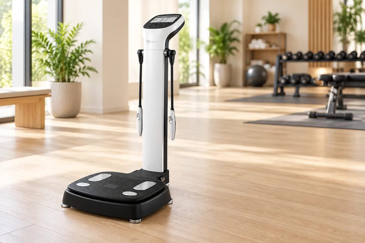 Máy InBody 370S Hàn Quốc 2 Minh họa máy InBody 370S trong khu vực đánh giá thành phần cơ thể tại phòng gym