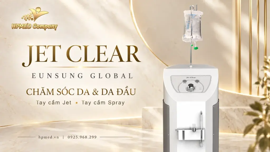 Máy JET CLEAR Eunsung với bảng điều khiển, túi dung dịch và hai tay cầm Jet, Spray