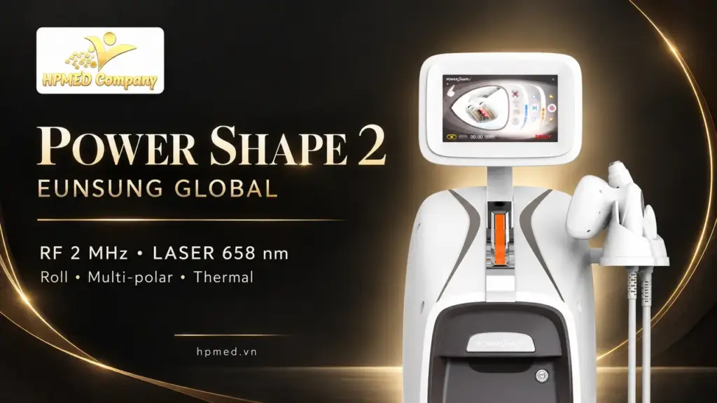 Máy giảm béo Power Shape 2 Eunsung với màn hình điều khiển và các tay cầm
