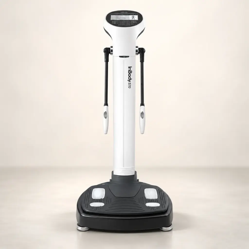 Máy InBody 570 Hàn Quốc với tay cầm điện cực và bàn đo thành phần cơ thể