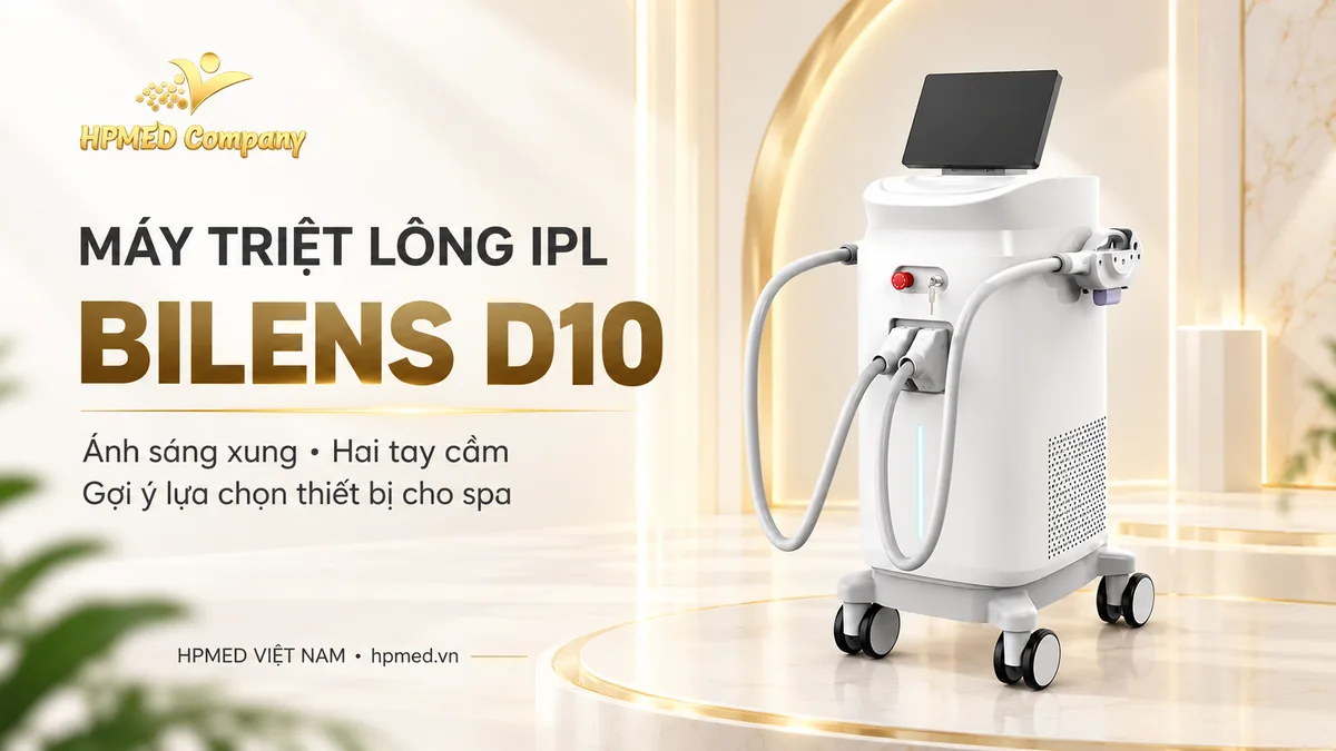Máy triệt lông IPL Bilens D10 hai tay cầm tại HPMED Việt Nam