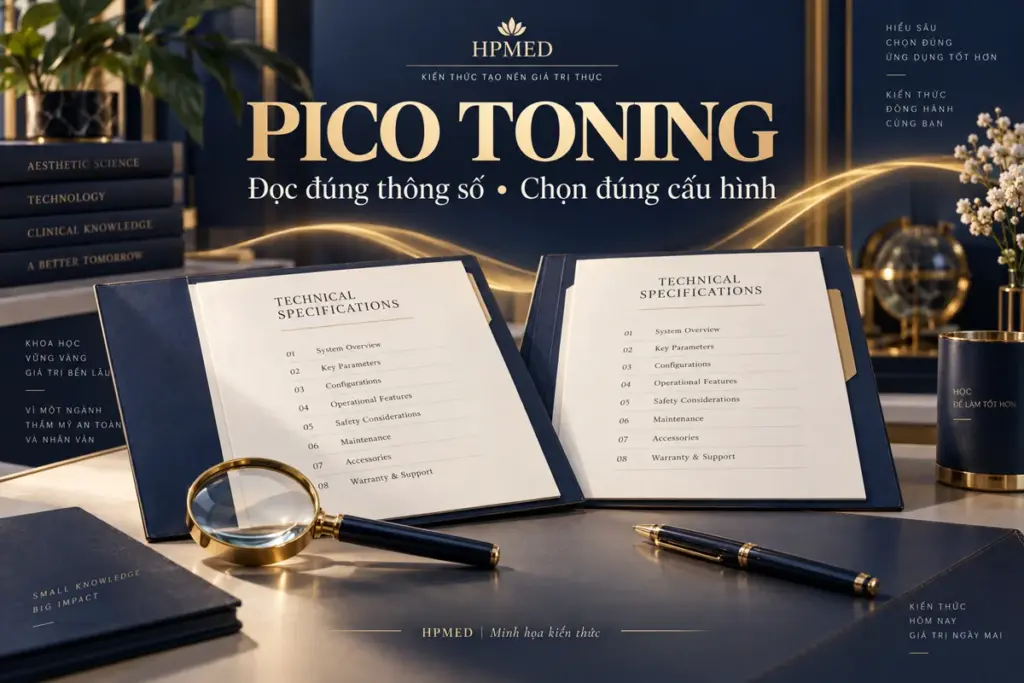 Pico Toning là gì? Cách đọc thông số và chọn cấu hình máy 1 Minh họa đối chiếu hai bộ thông số trước khi chọn thiết bị Pico Toning