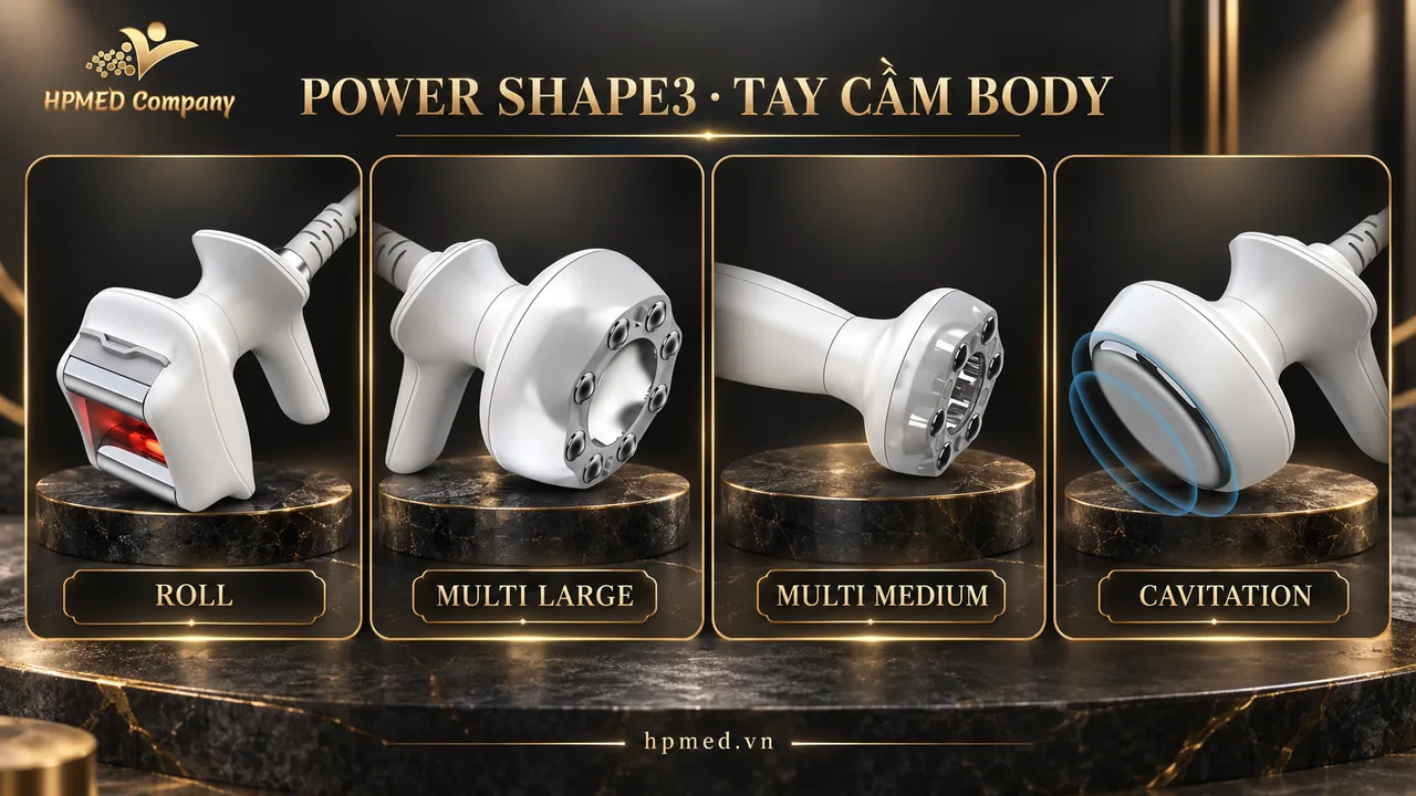Tay cầm Roll, Multi Large, Multi Medium và Cavitation của Power Shape3 Eunsung