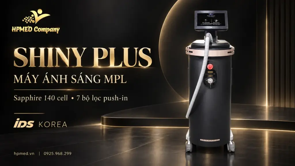 Máy ánh sáng MPL SHINY PLUS IDS với đầu sapphire 140 cell và 7 bộ lọc push-in