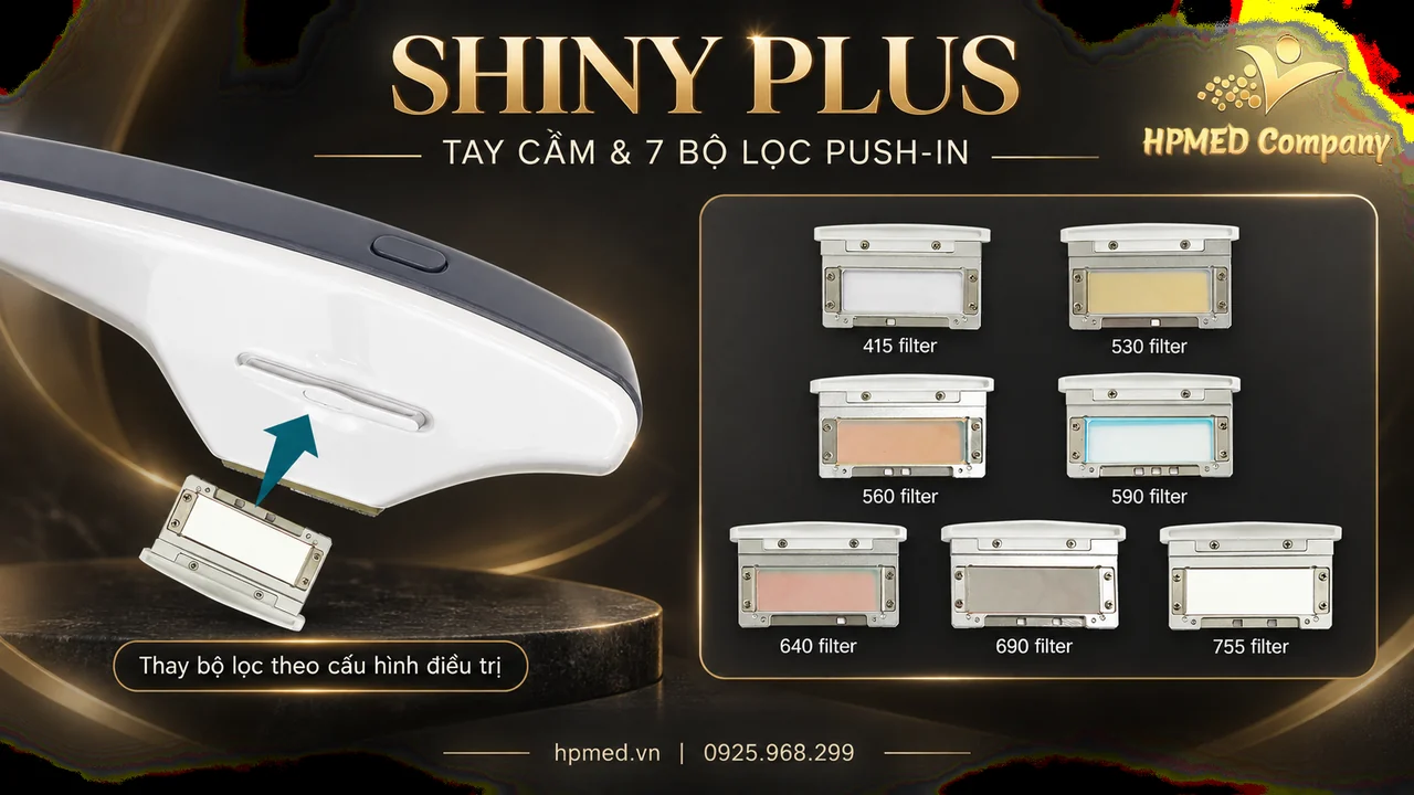 Tay cầm và 7 bộ lọc push-in của SHINY PLUS Tay cầm SHINY PLUS và 7 bộ lọc push-in 415, 530, 560, 590, 640, 690, 755