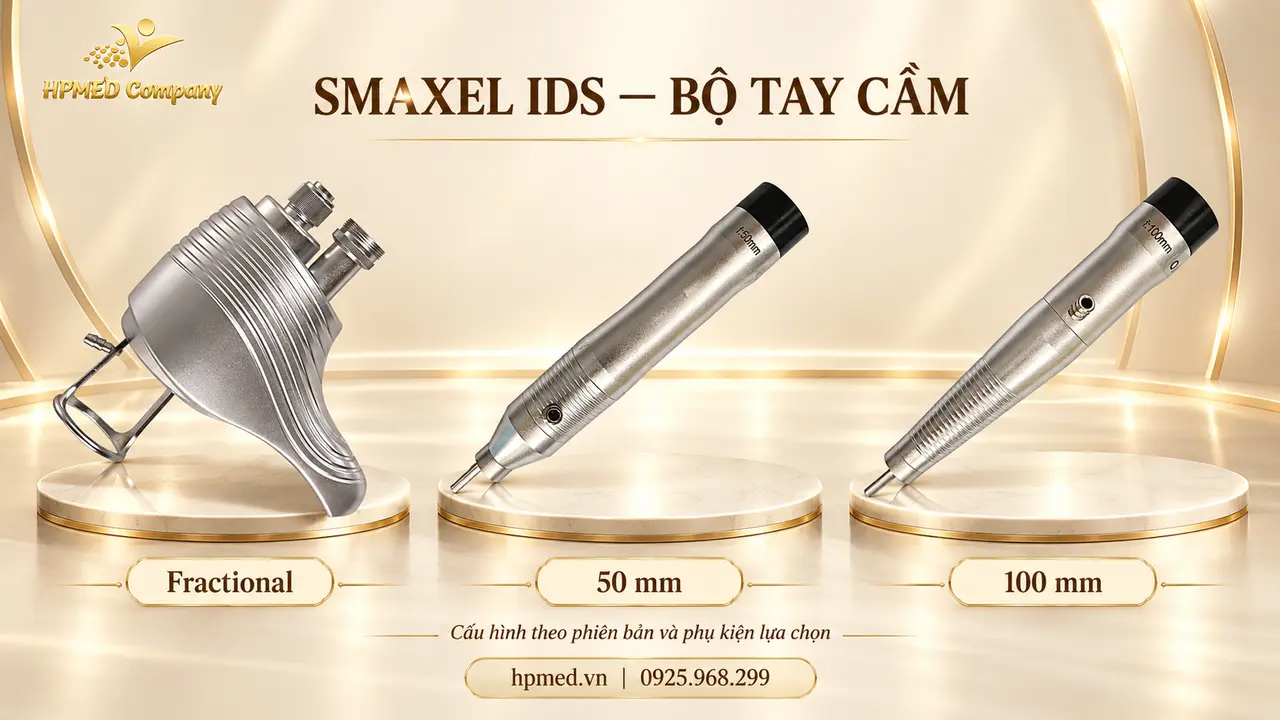 Tay cầm Fractional, tay cầm 50 mm và 100 mm của máy laser CO2 SMAXEL IDS